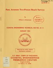 Cover of: Fast, accurate two-person beach surveys