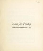 Cover of: [Excerpt] from letter of William H. Lambert by William H. Lambert