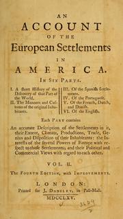 Cover of: An account of the European settlements in America by Edmund Burke
