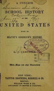 Cover of: A concise school history of the United States based on Seavey's Goodrich's History