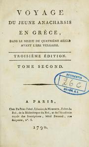 Cover of: Abrégé du Voyage du jeune Anacharsis en Grèce: dans le milieu du quatrième siècle avant l'ère vulgaire