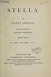 Cover of: Stella by Fanny Lewald
