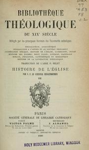 Cover of: Histoire de l'église by Joseph Hergenröther