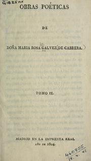 Cover of: Obras poéticas by María Rosa Gálvez