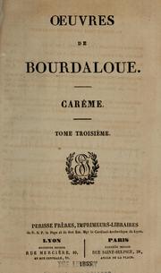 Cover of: Car^eme by Louis Bourdaloue