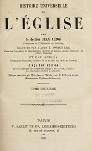 Cover of: Histoire universelle de l'Église