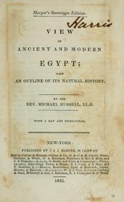 Cover of: View of ancient and modern Egypt: with an outline of its natural history
