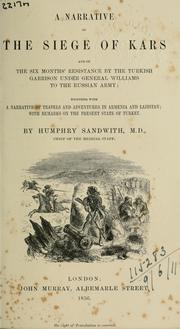 Cover of: A narrative of the Siege of Kars by Humphry Sandwith