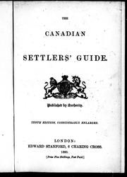 Cover of: The Canadian settler's guide