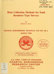 Cover of: Data collection methods for sand inventory-type surveys | Dennis A. Prins