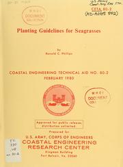 Cover of: Planting guidelines for seagrasses