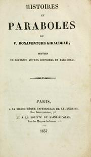 Cover of: Histoires et paraboles by Bonaventure Giraudeau