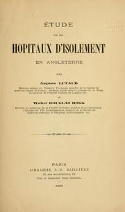 Cover of: Étude sur les hôpitaux d'isolement en Angleterre