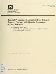 Cover of: Coastal processes assessment for Brevard County, Florida, with special reference to test plaintiffs