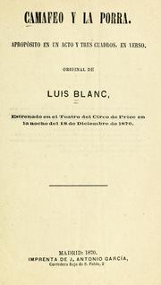 Cover of: Camafeo y la porra by Luis Blanc y Navarro