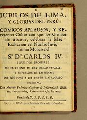 Cover of: Jubilos de Lima, y glorias del Perú by Antonio Enderica