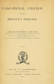 Cover of: Vaso-renal change versus Bright's disease