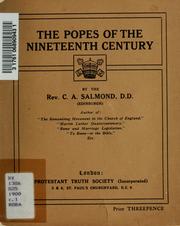 Cover of: The popes of the nineteenth century ... by Charles Adamson Salmond