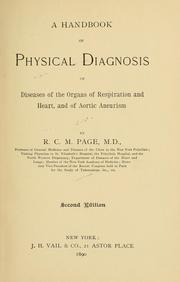 Cover of: A handbook of physical diagnosis