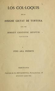 Cover of: Los col-loquis de la insigne ciutat de Tortosa