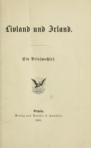Cover of: Livland und Irland by I. E.