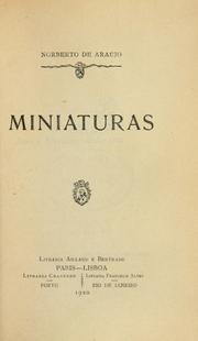 Cover of: Miniaturas