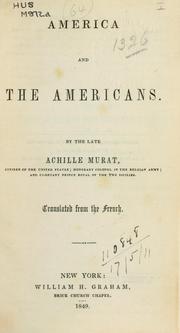 Cover of: America and the Americans.