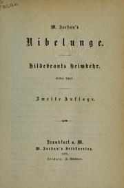 Cover of: W. Jordans Nibelunge