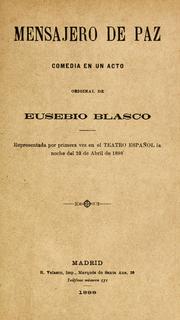 Cover of: Mensajero de paz: comedia en un acto