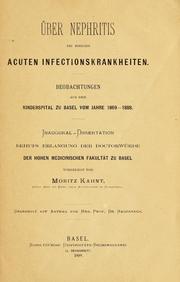 Über nephritis bei einigen acuten infectionskrankheiten by Moritz Kahnt