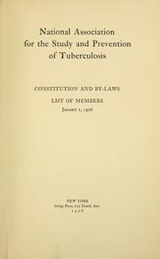 Constitution and by-laws by National Association for the Study and Prevention of Tuberculosis (U.S.)