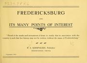 Cover of: Fredericksburg and its many points of interest