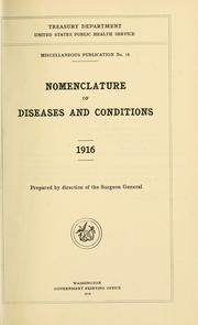 Cover of: Nomenclature of diseases and conditions. 1916