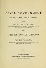Cover of: Civil government by Isidor Loeb