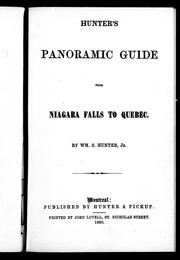 Cover of: Hunter's panoramic guide from Niagara Falls to Quebec