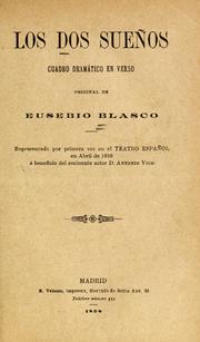 Cover of: Los dos sueños: cuadro dramático en verso