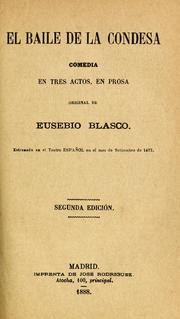 Cover of: El baile de la condesa: comedia en tres actos, en prosa