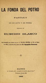 Cover of: La fonda del potro: pasillo en un acto y en prosa