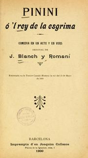 Cover of: Pinini, o, 'l rey de la esgrima: comedia en un acte y en vers