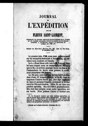 Cover of Journal de l'expédition sur le fleuve Saint-Laurent by 