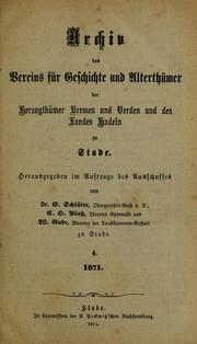Cover of: Archiv des Vereins für geschichte und altertümer der herzogtümer Bremen und Verden und des landes Hadeln zu Stade