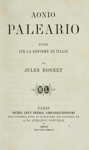 Cover of: Aonio Paleario by Jules Bonnet