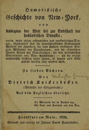 Cover of: Humoristische geschichte von New-York