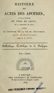 Cover of: Histoire des Actes des apotres: ouvrage posthume