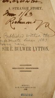 Cover of: A strange story by Rosina Bulwer Lytton Baroness Lytton
