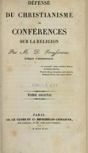 Cover of: Defense du christianisme: ou, Conférences sur la religion