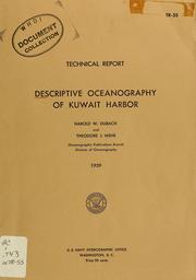 Cover of: Descriptive oceanography of Kuwait Harbor