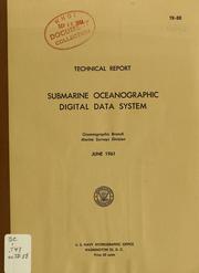 Cover of: Submarine oceanographic digital data system | United States. Hydrographic Office.