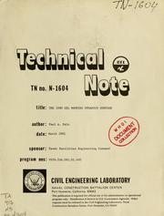 Cover of: The 1980 CEL mooring dynamics seminar