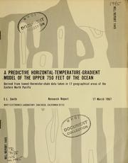 A predictive horizontal-temperature-gradient model of the upper 750 feet of the ocean